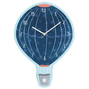 Image of Blue Hot Air Balloon Wall Clock