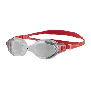 Image of Speedo Futura Biofuse Flexiseal Goggles Red/Clear Adult