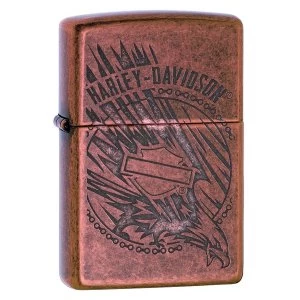 Image of Zippo Harley Davidson Eagle in Action Copper Windproof Lighter