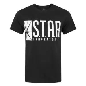 Image of The Flash Mens TV Star Laboratories T-Shirt (M) (Black)