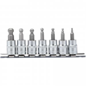 Image of Draper 7 Piece 3/8" Drive Ball End Hexagon Socket Bit Set 3/8" 55mm
