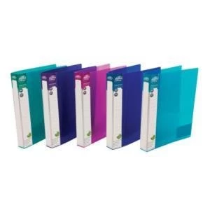 Image of Original Concord Vibrant Ring Binder Polypropylene 2 O Ring 25mm A4 Assorted Colours Pack of 10
