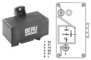 Image of Beru GR066 / 0201010066 Glow Plug Control Unit Replaces 116 61 96 016 00