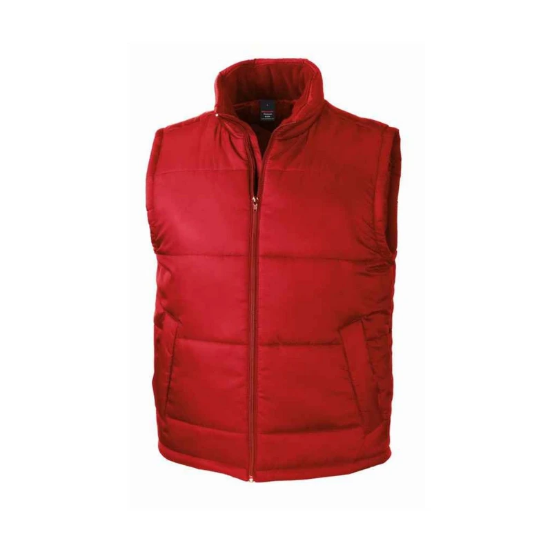 Image of Result Core Mens Padded Body Warmer in Red Size: XS Red Male XS