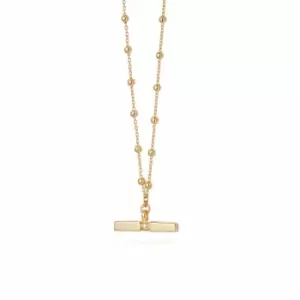 Image of Daisy London Jewellery 18ct Gold Plated Sterling Silver Stacked T Bar Necklace 18Ct Gold Plate