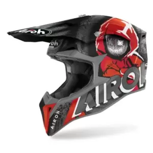 Image of Airoh Wraap Alien Motocross Helmet, black-red, Size S, black-red, Size S