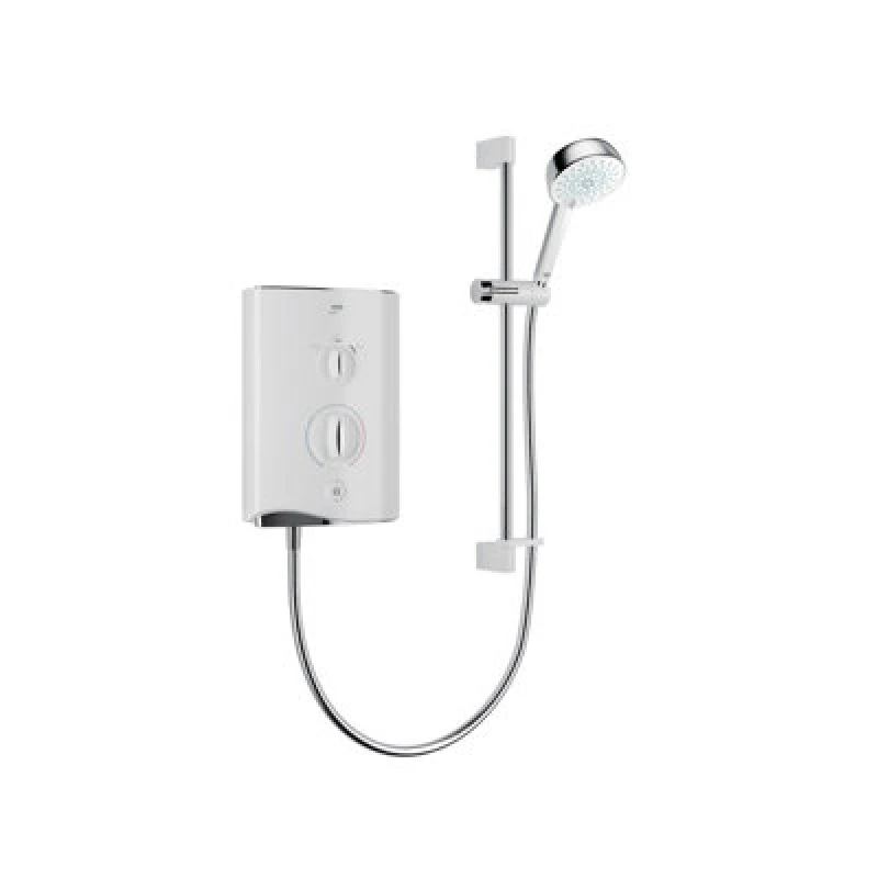 Image of Mira Sport Multi-Fit Gloss White Electric Shower, 9.8Kw
