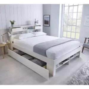 Image of Bedmaster - Fabio Wooden Bed White King Size