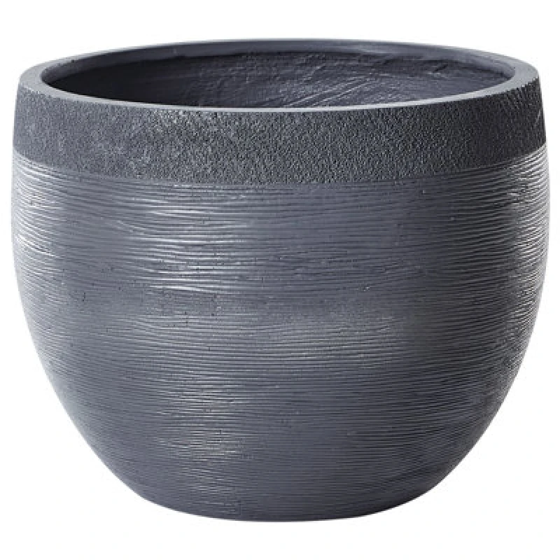 Image of Beliani Plant Pot Zakros 50 Cm Grey
