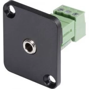 Image of 3.5mm audio jack Sleeve socket straight pins Number of pins 3 Stereo Black Hicon HI J35SEFD S