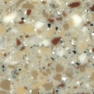 Image of Earthstone Matt Coffee Stone effect Straight Worktop edging strip L0.98m