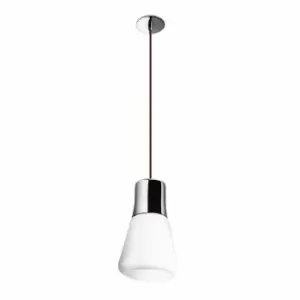 Image of Drop pendant light, chrome and glass