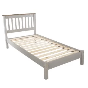 Image of Halea 3ft Pine Single Bed Frame - Grey