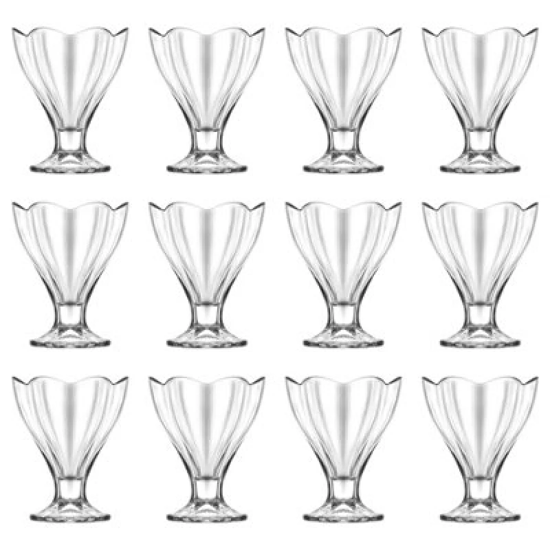 Image of LAV Lily Glass Ice Cream Bowls - 250ml - Pack of 12 Clear