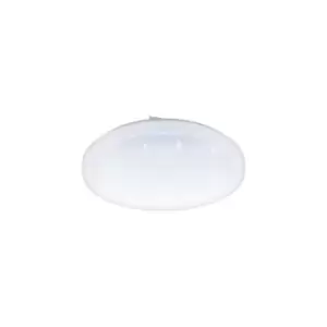 Image of Wall Flush Ceiling Light White Shade White Plastic Crystal Effect LED 17.3W