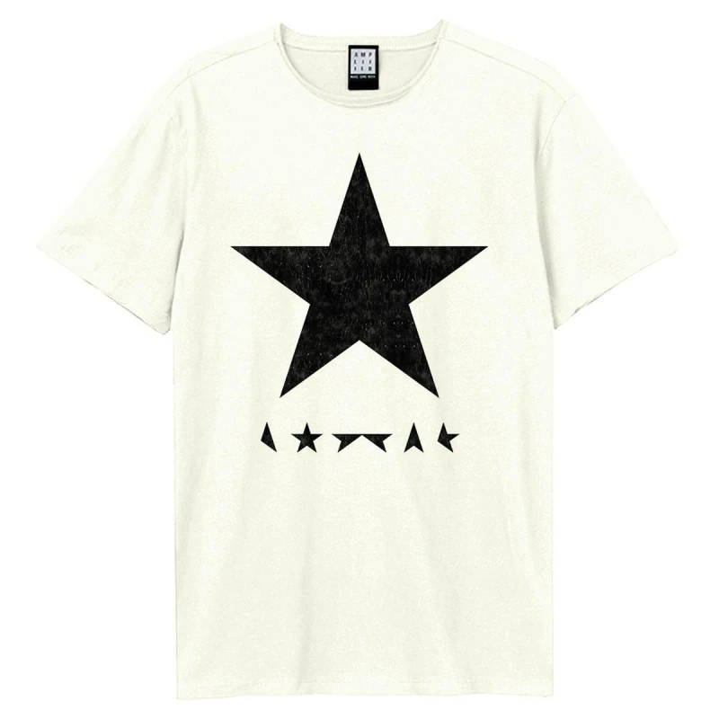 Image of Amplified Amplified Men Black Star David Bowie T-Shirt in White Size: X-Small White XS Male 5063574132466