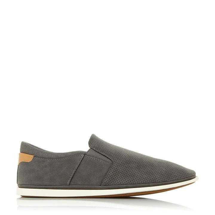 Image of Dune 'Blinks' Perforated Slip On Shoes - 8 - grey