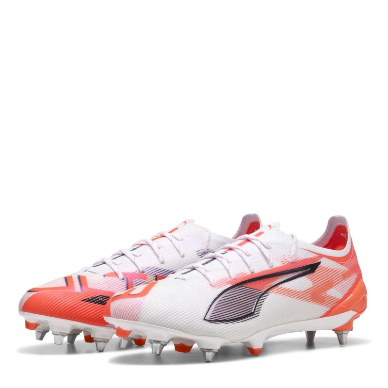 Image of Puma Ultra 5 Ultimate Adults Soft Ground Football Boots White/Red male 6 (39)