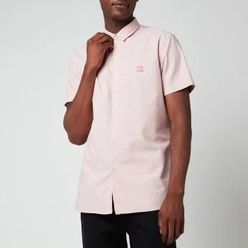 Image of Hugo Boss Magneton Short Sleeve Shirt Pink Size M Men