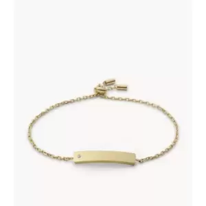 Image of Fossil Womens Gold-Tone Stainless Steel Chain Bracelet - Gold