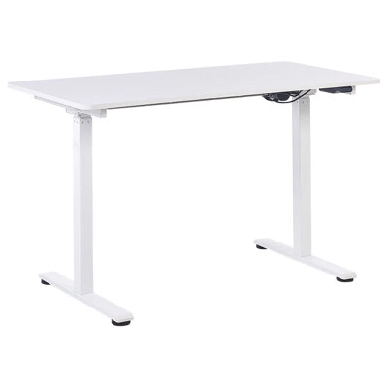 Image of Beliani Electric Adjustable Standing Desk Grifton White 120 Cm 60 Cm