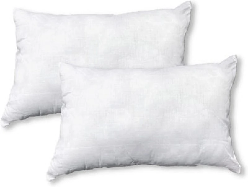 Image of HomeSpace Direct Hollowfibre Pillow Pair with Polycotton Cover Thick Bounce Back Pillows White unisex