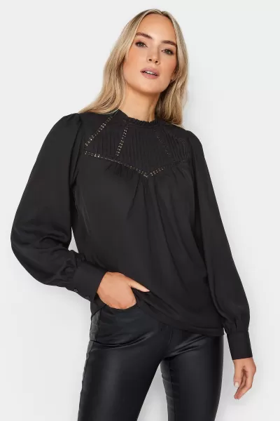 Image of Tall Lace Detail Blouse