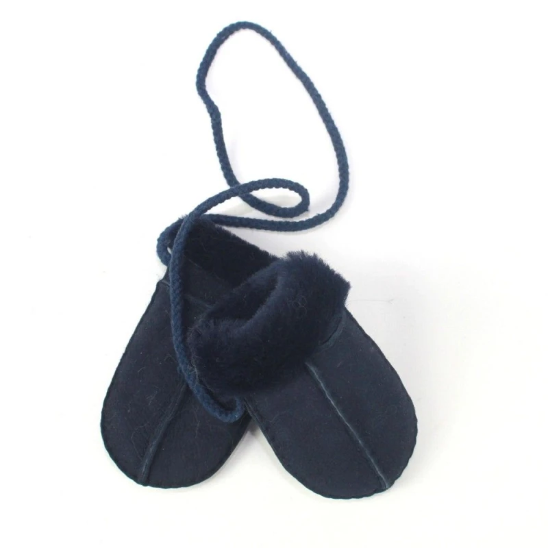 Image of Eastern Counties Leather Puddy Sheepskin Mittens in Navy Navy Unisex One Size