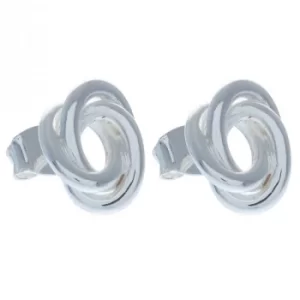Image of Ladies Olivia Burton Silver Plated Forget Me Knot Knotted Stud Earrings