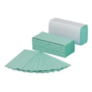 Image of 5 Star Facilities C Fold Hand Towels One Ply Recycled Sheet Size 230x310mm 144 Towels Per Sleeve Green Pack of 20