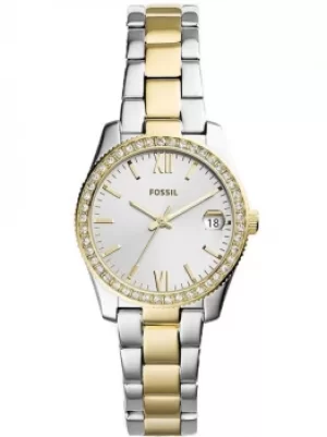Image of Fossil Ladies Scarlette Mini Two Tone Bracelet Watch ES4319
