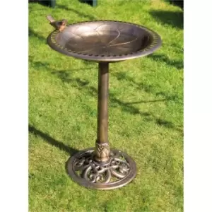 Image of St Helens Pedestal Bronze Bird Bath - Garden & Outdoor
