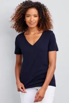 Image of Essential Short Sleeve V-Neck T-Shirt
