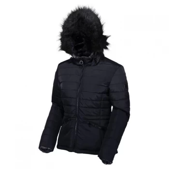 Image of Regatta Blue 'Westlynn' Insulated Quilted Fur Trimmed Jacket - 8