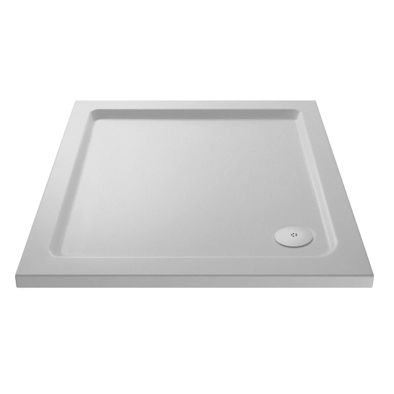 Image of Balterley Premium Slip Resistant Square Shower Tray - 800mm - White White
