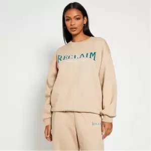 Image of I Saw It First Reclaim Sustainable Staples Oversized Sweatshirt - Brown