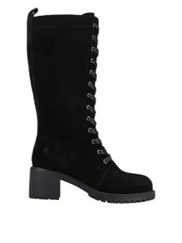 Image of Hush Puppies Frankie Lace Knee Boot - Black, Size 5, Women
