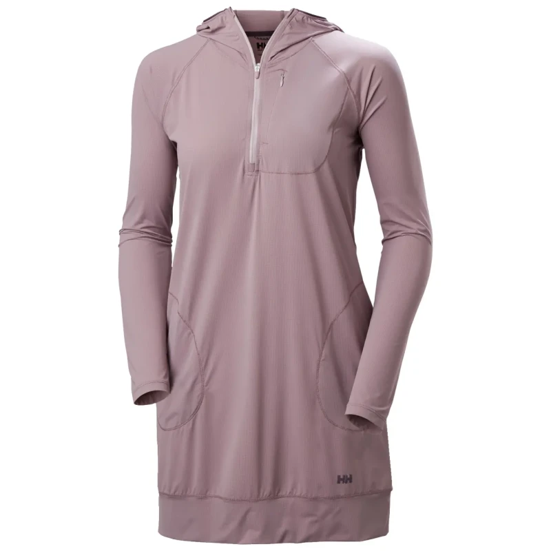 Image of Helly Hansen Womens long-sleeved hooded dress Helly Hansen Shine Solen Cover Up Violet Female S