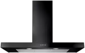 Image of Rangemaster UNBHDS110BL Flat Black 110cm Chimney Cooker Hood