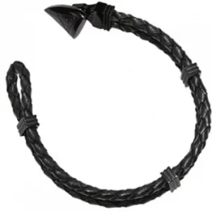 Image of Mens Guess Black Ion-plated Steel Bracelet