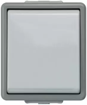 Image of Siemens Grey 10 A Surface Mount Rocker Light Switch Dark Grey, 2 Way Clip In Gloss, 1 Gang VDE, 250 V 75mm Not Illuminated IP44
