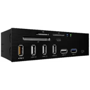 Image of ICY BOX IB-867a External memory card reader microSD, SD, USB-C , USB 3.2 1st Gen (USB 3.0), USB 2.0 Black