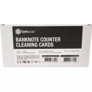 Image of Safescan Cleaning cards, for money counting machines 2210, 2250, 2650, 2265, 2665-S, 2685-S and 2985-SX, pack of 15