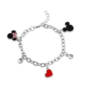 Image of Disney Minnie and Mickey Multicoloured Enamel Costume Charm bracelet BH00228RL-65