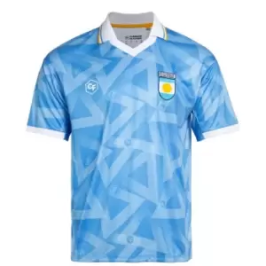 Image of Classicos de Futebol Argentina Retro Fan Shirt Mens - Blue