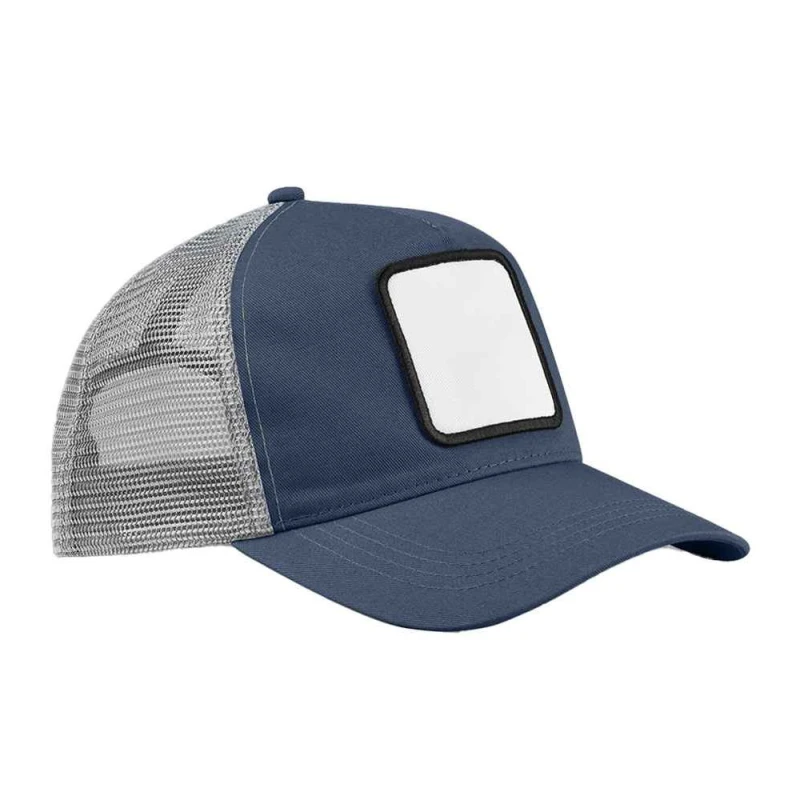 Image of Beechfield Beechfield Men 5 Panel Applique Patch Trucker Cap in Navy Navy One Size Male 5063703670371