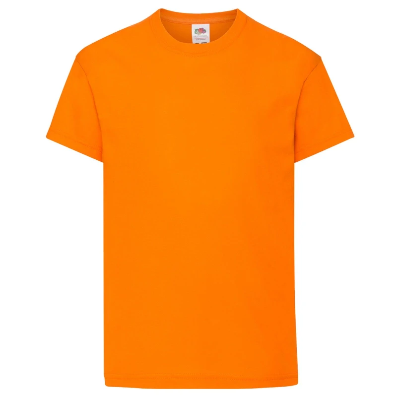 Image of Fruit of the Loom Original Short Sleeve T-Shirt in Orange Size: 12-13 Years Orange Unisex 12-13 Years