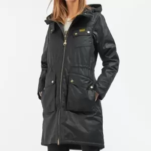 Image of Barbour International Womens B.Intl Monaco Wax Coat - Black - UK 14