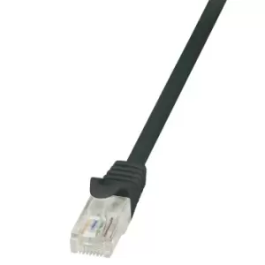 Image of LogiLink 0.25m Cat.5e U/UTP networking cable Black Cat5e U/UTP (UTP)