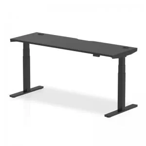 Image of Air Black Series 1800 x 600mm Height Adjustable Desk Black Top with